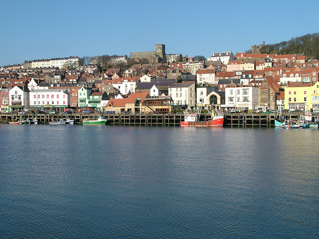 St.Mary`s Church from Vincent Pier,Scarborough North Yorkshire 28th January 2006