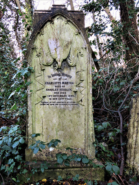 nunhead cemetery, london,c19 tomb of charlotte martha kedgley +1896