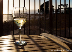 Carmel, Tickle Pink Inn, Chardonnay, and Pacific Ocean View
