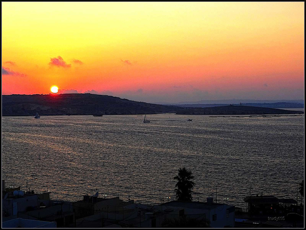zonsondergang op Malta