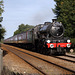 LMS class 6P Jubilee 4-6-0 45690 LEANDER with 1Z27 17:15 Scarborough - Carnforth The Scarborough Spa Express at Knapton Crossing 30th August 2018 (steam hauled Scarborough - York)