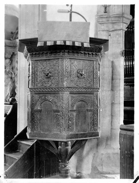 The Pulpit, St Mary and St Edburga, around 1951