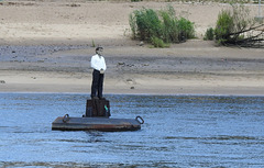 Bojenmann auf der Süderelbe