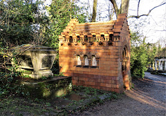 nunhead cemetery, london, c20 laura stearns  +1900 mausoleum in doulton terracotta