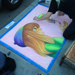 Chalk art in Belmont Shore