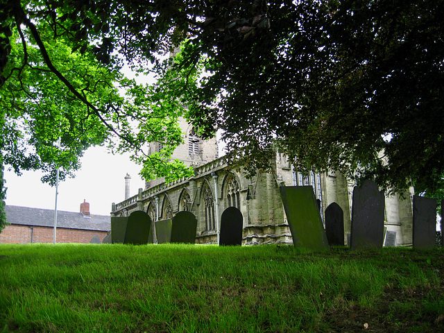 View of the south side of the Church of St. Margaret of Antioch at Stoke Golding (Grade I Listed Building)