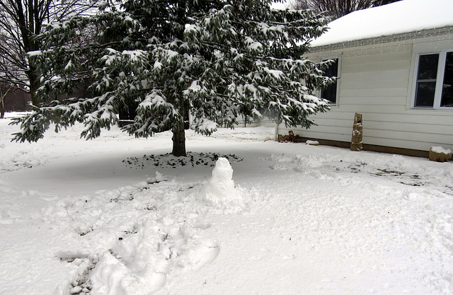 The start of a snowman