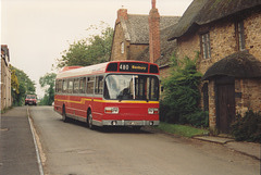 Midland Red South 709 (TOF 709S) in Sibford Gower – 1 Jun 1993 (194-01)