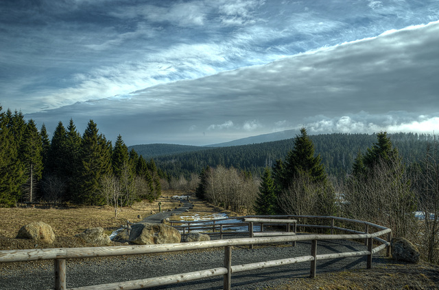 Torfhaus, Blick zum verhülltem Brocken