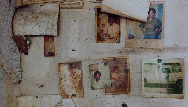 Photos on a wall Photos on a wall