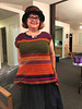 Crocheted striped tunic