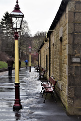 Some benches and lamps