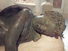 Detail of Sleeping Eros in the Metropolitan Museum of Art, April 2017