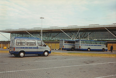 Cambridge Coach Services L515 VLK and two coaches (N311 VAV and M306 BAV) at Stansted - 2 Jul 1996
