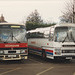 Hedingham L116 (HAR 116Y) and Osborne’s 8 (GVS 948Y) in Bury St. Edmunds – 30 Mar 1996 (305-22)