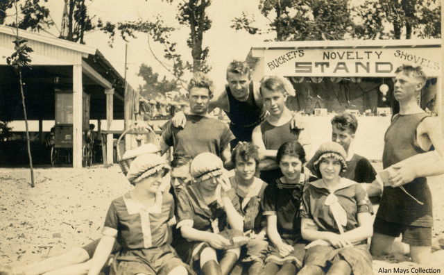 Beachgoers at the Novelty Stand