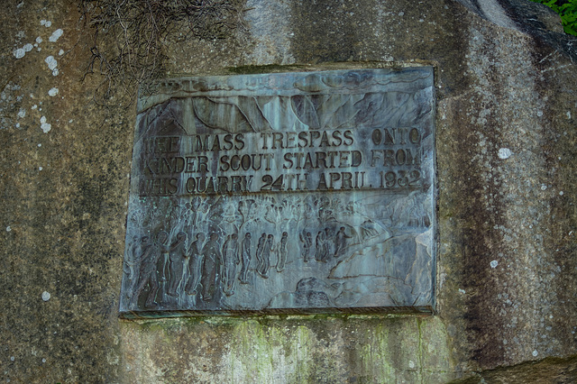 Tresspass sign at Bowden Bridge Hayfield