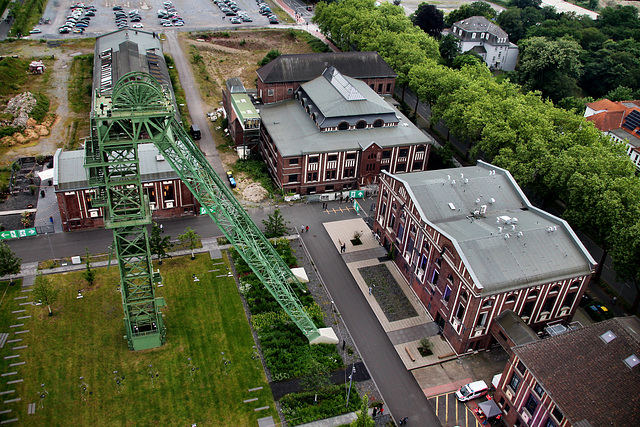 Fördergerüst Schacht 2 mit Maschinenhaus (Zeche Friedrich Heinrich 1/2, Kamp-Lintfort) / 1.06.2024