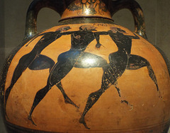 Detail of a Terracotta Panathenaic Amphora Signed by Nikias in the Metropolitan Museum of Art, April 2017