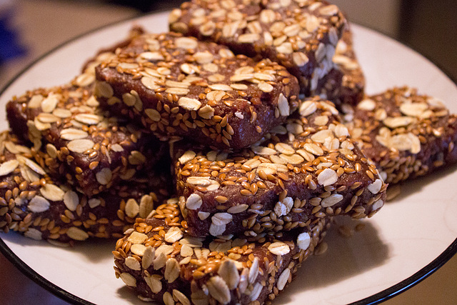 Home made Peanut Butter Date bars