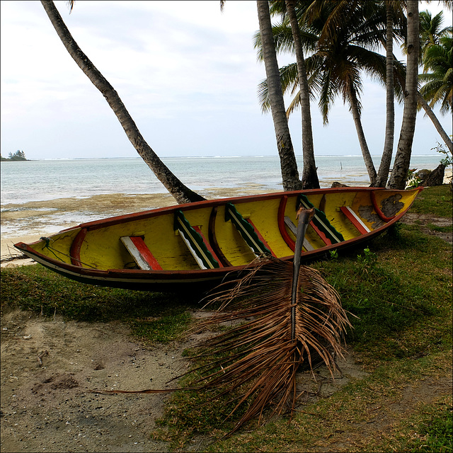 Stranded pirogue.