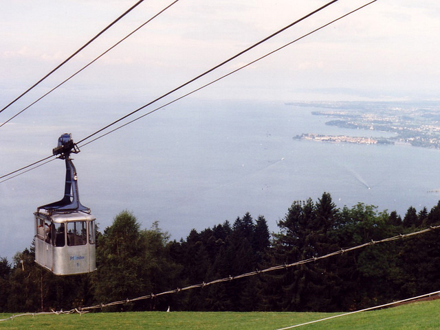 Pfänder-Seilbahn mit Bodensee-Ausblick