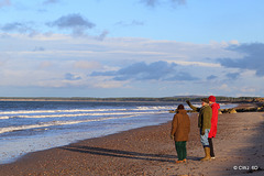 Findhorn Beach looking towards Burghead