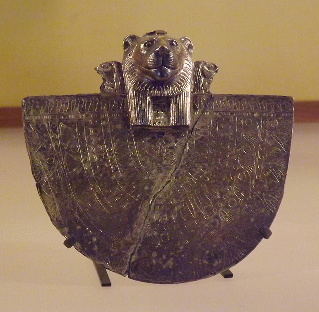 Aegis with Lion Head and the Name of King Osorkon IV in the Louvre,June 2013