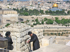 The old Cemetery on Mount Olive. It  has a great view to the temple Mount - Jerusalem -PIP