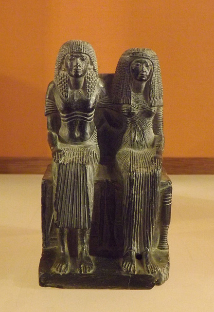 Anonymous Egyptian Couple Statuette in the Louvre, June 2013