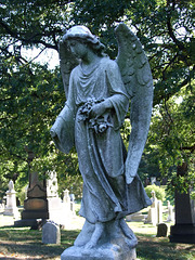 Angel with a Broken Hand in Greenwood Cemetery, September 2010