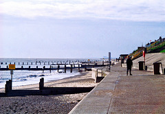 Looking south towards Southwold from near Eastern Marshes (Scan from October 1998)