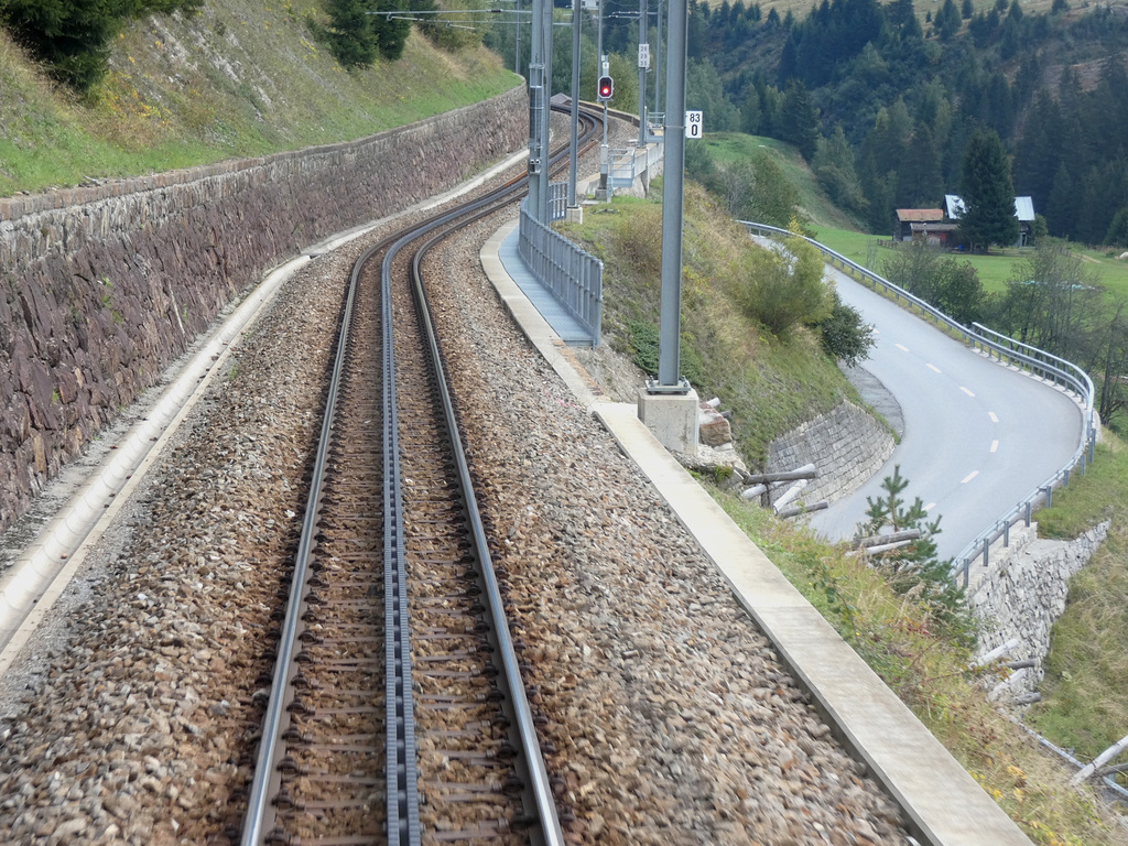 Ascending the Oberalp Pass