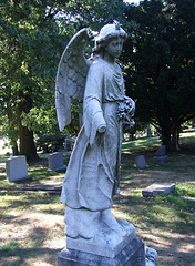 Angel with a Broken Hand in Greenwood Cemetery, September 2010