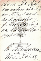 Theodor Reichmann's autograph at the back