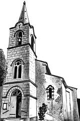 Eglise ST. Pierre à Monieux, Vaucluse,Church of St. Peter at Monieux, Vaucluse