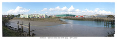 Newhaven - panorama of Denton Island & North Quay 29 9 2020