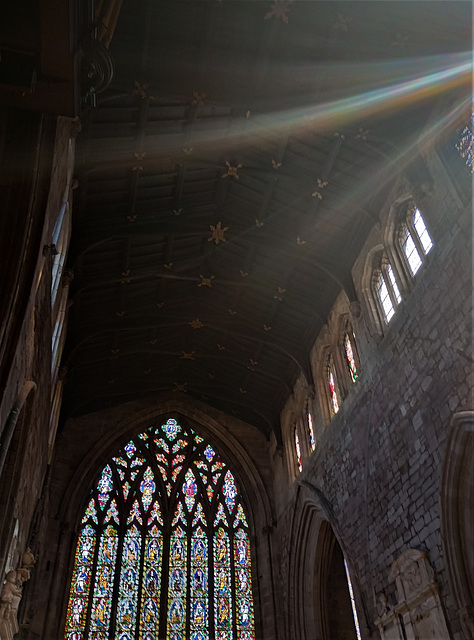 St. Mary's church, Shrewsbury - the stained glass church.