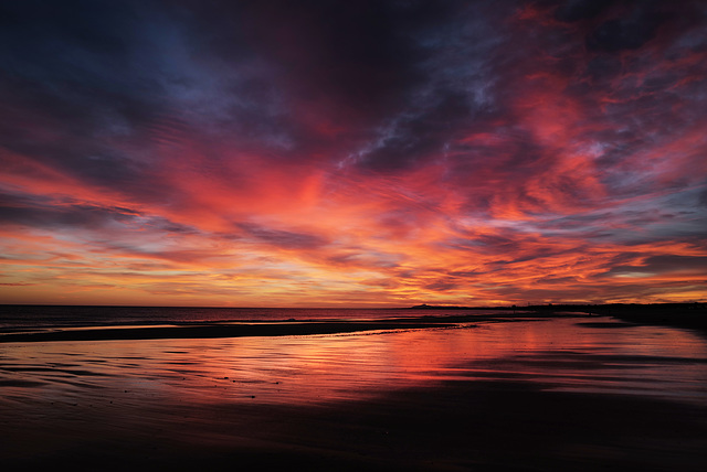 Winter after sunset in Monte Gordo