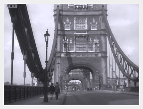 on Tower Bridge 1955