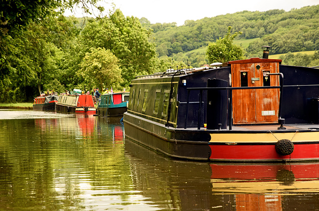 Along the canal.