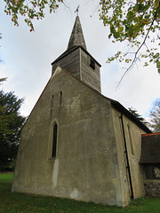 aythorpe roding church, essex ; c13 with c15 timber belfry (1)
