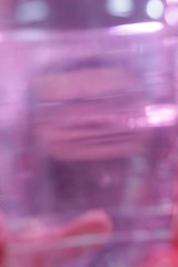 B - Filtros de distorsión de la imagen / Celofán rosa y Botella con agua