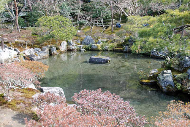 Kinkyo-chi Brocade Mirror pond stone called Zazen-seki