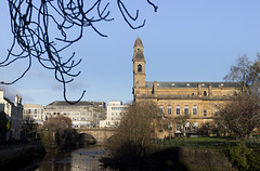 White Cart Water, St James' Bridge and Paisley Town Hall