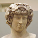 Detail of a Marble Bust of Antinous in the British Museum, May 2014