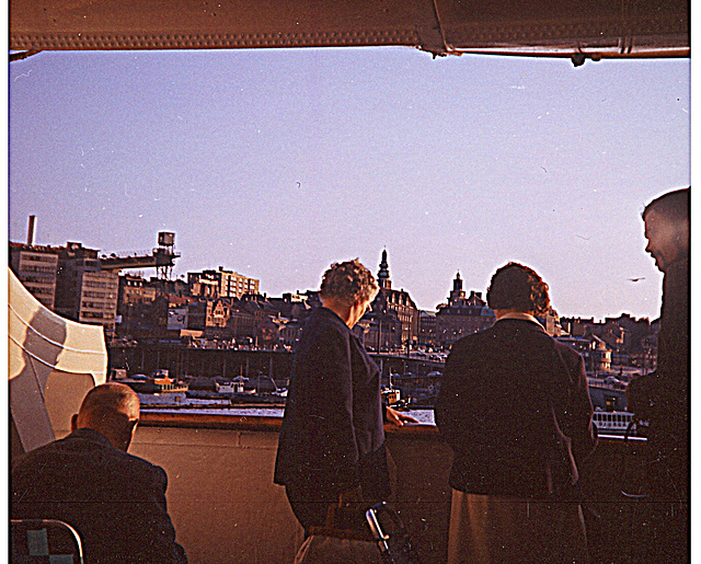 Stockholm in the background 1971 -in the right Me underway to Finland