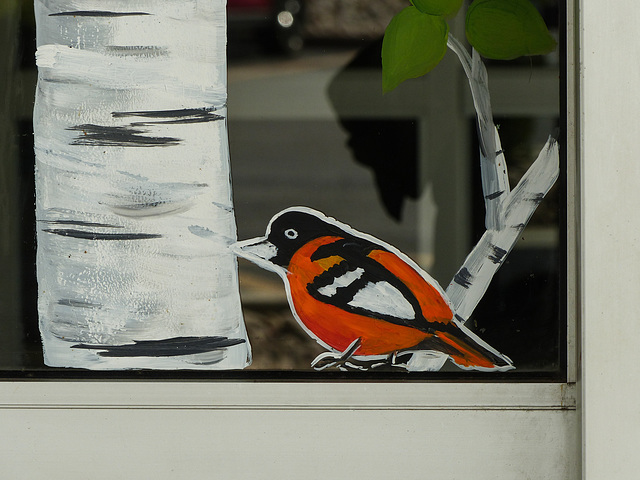 Day 4, paintings on front door of Leamington hotel, Ontario