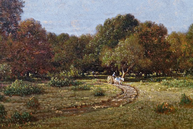 "Clairière dans la haute futaie, forêt de Fontainebleau" (détail) (avant 1866)