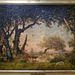 "Sortie de forêt à Fontainebleau, soleil couchant" (1848-1850)
